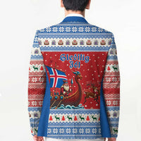 Iceland Viking Santa Christmas Blazer Funny Reindeer Norse Xmas - Wonder Print Shop
