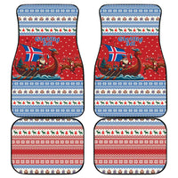 Iceland Viking Santa Christmas Car Mats Funny Reindeer Norse Xmas - Wonder Print Shop