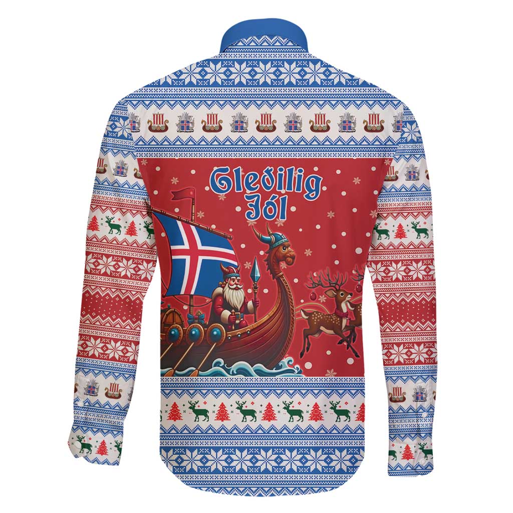 Iceland Viking Santa Christmas Family Matching Long Sleeve Bodycon Dress and Hawaiian Shirt Funny Reindeer Norse Xmas - Wonder Print Shop