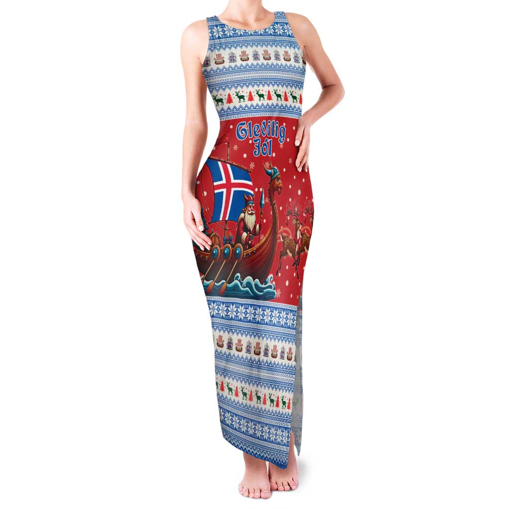 Iceland Viking Santa Christmas Family Matching Tank Maxi Dress and Hawaiian Shirt Funny Reindeer Norse Xmas - Wonder Print Shop