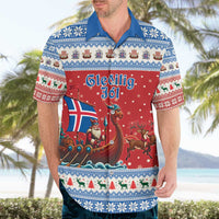 Iceland Viking Santa Christmas Hawaiian Shirt Funny Reindeer Norse Xmas - Wonder Print Shop