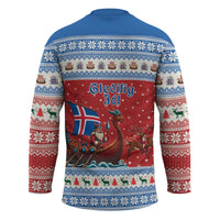 Iceland Viking Santa Christmas Hockey Jersey Funny Reindeer Norse Xmas - Wonder Print Shop