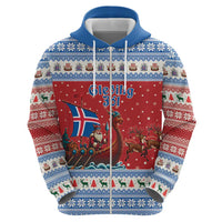 Iceland Viking Santa Christmas Hoodie Funny Reindeer Norse Xmas - Wonder Print Shop