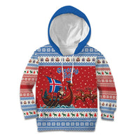 Iceland Viking Santa Christmas Kid Hoodie Funny Reindeer Norse Xmas - Wonder Print Shop