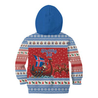 Iceland Viking Santa Christmas Kid Hoodie Funny Reindeer Norse Xmas - Wonder Print Shop