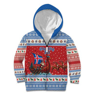 Iceland Viking Santa Christmas Kid Hoodie Funny Reindeer Norse Xmas - Wonder Print Shop