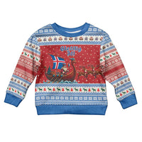 Iceland Viking Santa Christmas Kid Ugly Christmas Sweater Funny Reindeer Norse Xmas - Wonder Print Shop
