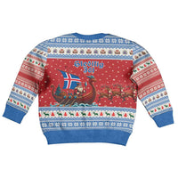 Iceland Viking Santa Christmas Kid Ugly Christmas Sweater Funny Reindeer Norse Xmas - Wonder Print Shop