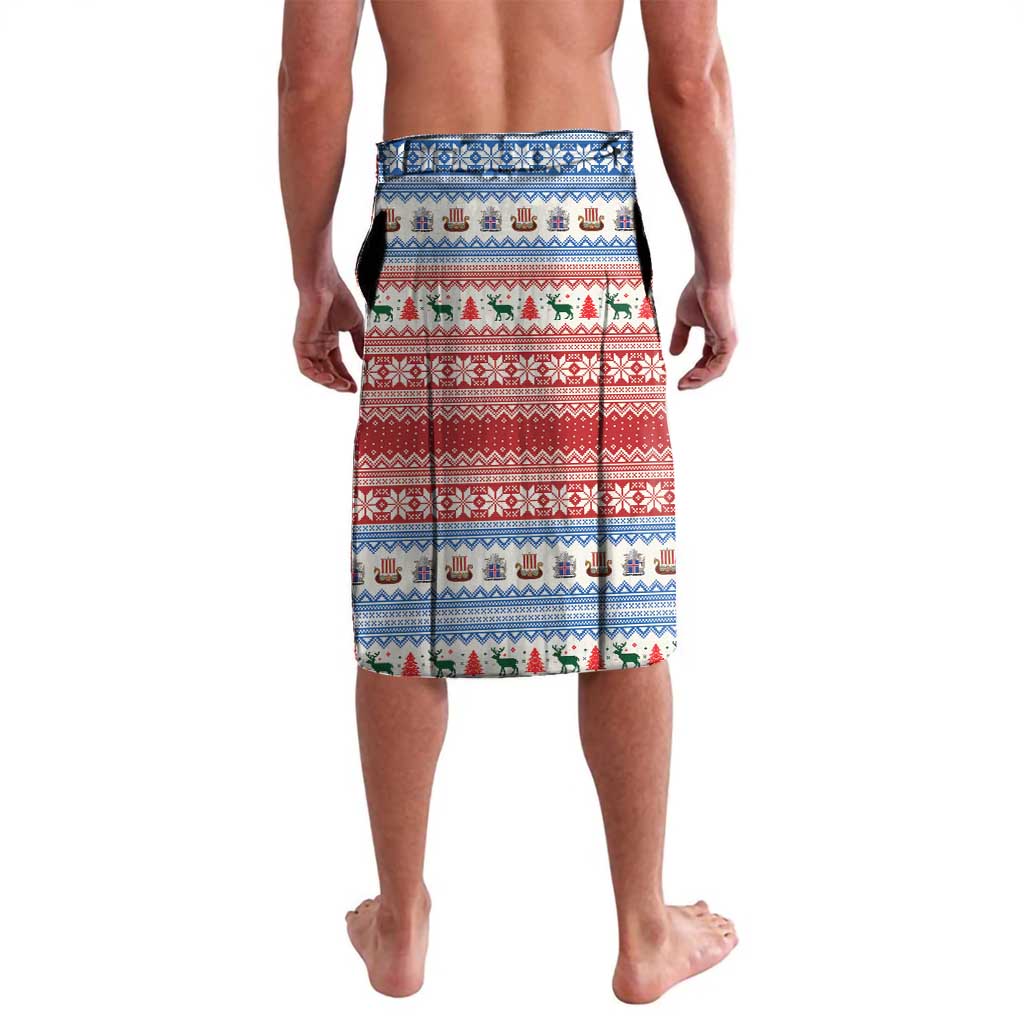 Iceland Viking Santa Christmas Lavalava Funny Reindeer Norse Xmas - Wonder Print Shop