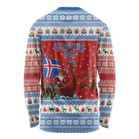 Iceland Viking Santa Christmas Long Sleeve Shirt Funny Reindeer Norse Xmas - Wonder Print Shop