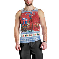 Iceland Viking Santa Christmas Men Tank Top Funny Reindeer Norse Xmas - Wonder Print Shop