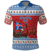 Iceland Viking Santa Christmas Polo Shirt Funny Reindeer Norse Xmas - Wonder Print Shop