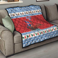 Iceland Viking Santa Christmas Quilt Funny Reindeer Norse Xmas - Wonder Print Shop