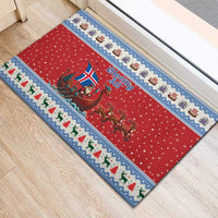 Iceland Viking Santa Christmas Rubber Doormat Funny Reindeer Norse Xmas - Wonder Print Shop