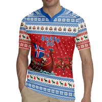 Iceland Viking Santa Christmas Rugby Jersey Funny Reindeer Norse Xmas - Wonder Print Shop