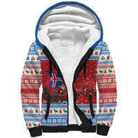 Iceland Viking Santa Christmas Sherpa Hoodie Funny Reindeer Norse Xmas - Wonder Print Shop