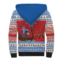 Iceland Viking Santa Christmas Sherpa Hoodie Funny Reindeer Norse Xmas - Wonder Print Shop