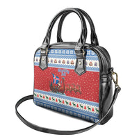 Iceland Viking Santa Christmas Shoulder Handbag Funny Reindeer Norse Xmas - Wonder Print Shop