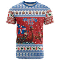 Iceland Viking Santa Christmas T Shirt Funny Reindeer Norse Xmas - Wonder Print Shop