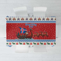 Iceland Viking Santa Christmas Tablecloth Funny Reindeer Norse Xmas - Wonder Print Shop