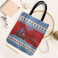 Iceland Viking Santa Christmas Tote Bag Funny Reindeer Norse Xmas - Wonder Print Shop
