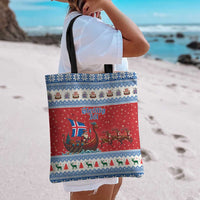 Iceland Viking Santa Christmas Tote Bag Funny Reindeer Norse Xmas - Wonder Print Shop