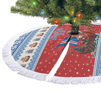 Iceland Viking Santa Christmas Tree Skirt Funny Reindeer Norse Xmas - Wonder Print Shop