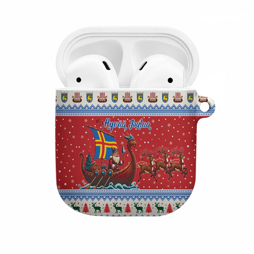 Aland Viking Santa Christmas AirPods Case Funny Reindeer Norse Xmas - Wonder Print Shop