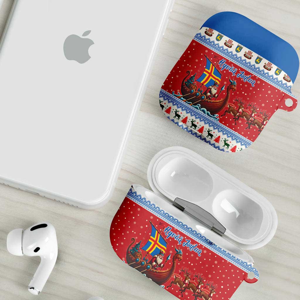 Aland Viking Santa Christmas AirPods Case Funny Reindeer Norse Xmas - Wonder Print Shop