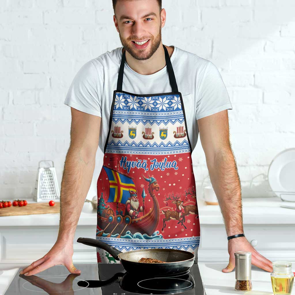 Aland Viking Santa Christmas Apron Funny Reindeer Norse Xmas - Wonder Print Shop