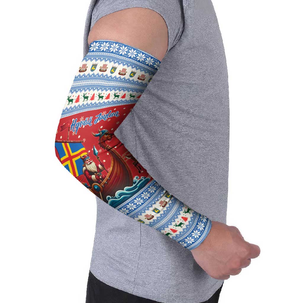 Aland Viking Santa Christmas Arm Sleeves Funny Reindeer Norse Xmas - Wonder Print Shop
