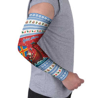 Aland Viking Santa Christmas Arm Sleeves Funny Reindeer Norse Xmas - Wonder Print Shop