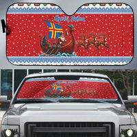 Aland Viking Santa Christmas Auto Sun Shade Funny Reindeer Norse Xmas - Wonder Print Shop