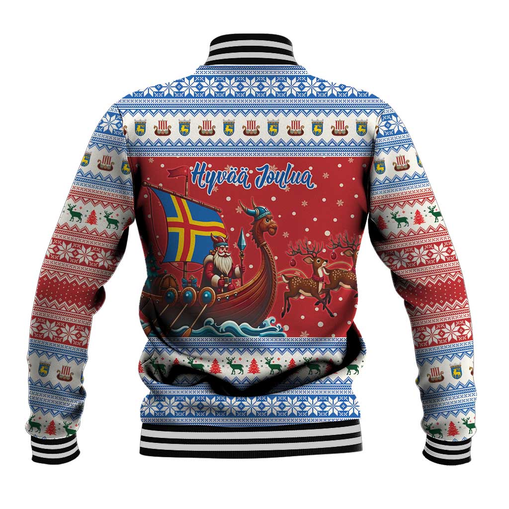 Aland Viking Santa Christmas Baseball Jacket Funny Reindeer Norse Xmas - Wonder Print Shop