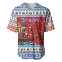 Aland Viking Santa Christmas Baseball Jersey Funny Reindeer Norse Xmas - Wonder Print Shop
