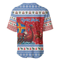 Aland Viking Santa Christmas Baseball Jersey Funny Reindeer Norse Xmas - Wonder Print Shop