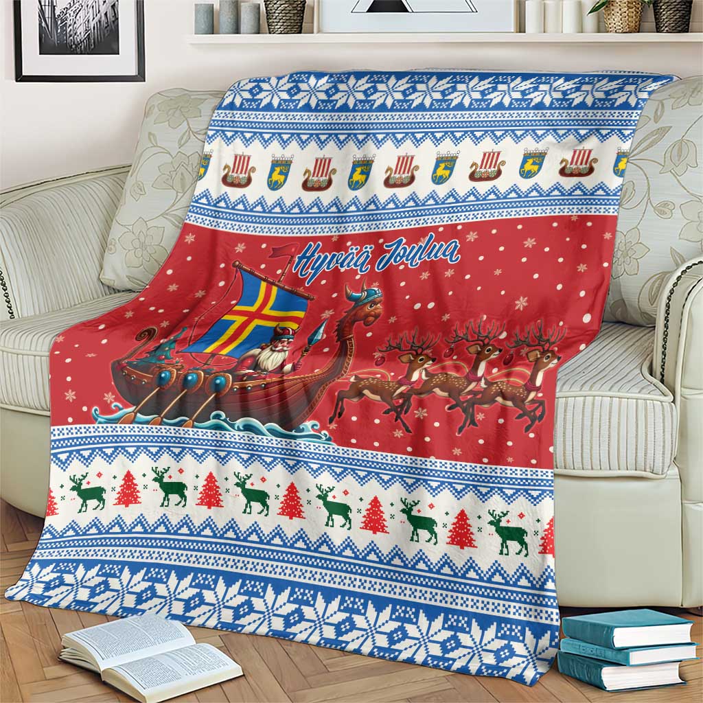 Aland Viking Santa Christmas Blanket Funny Reindeer Norse Xmas - Wonder Print Shop