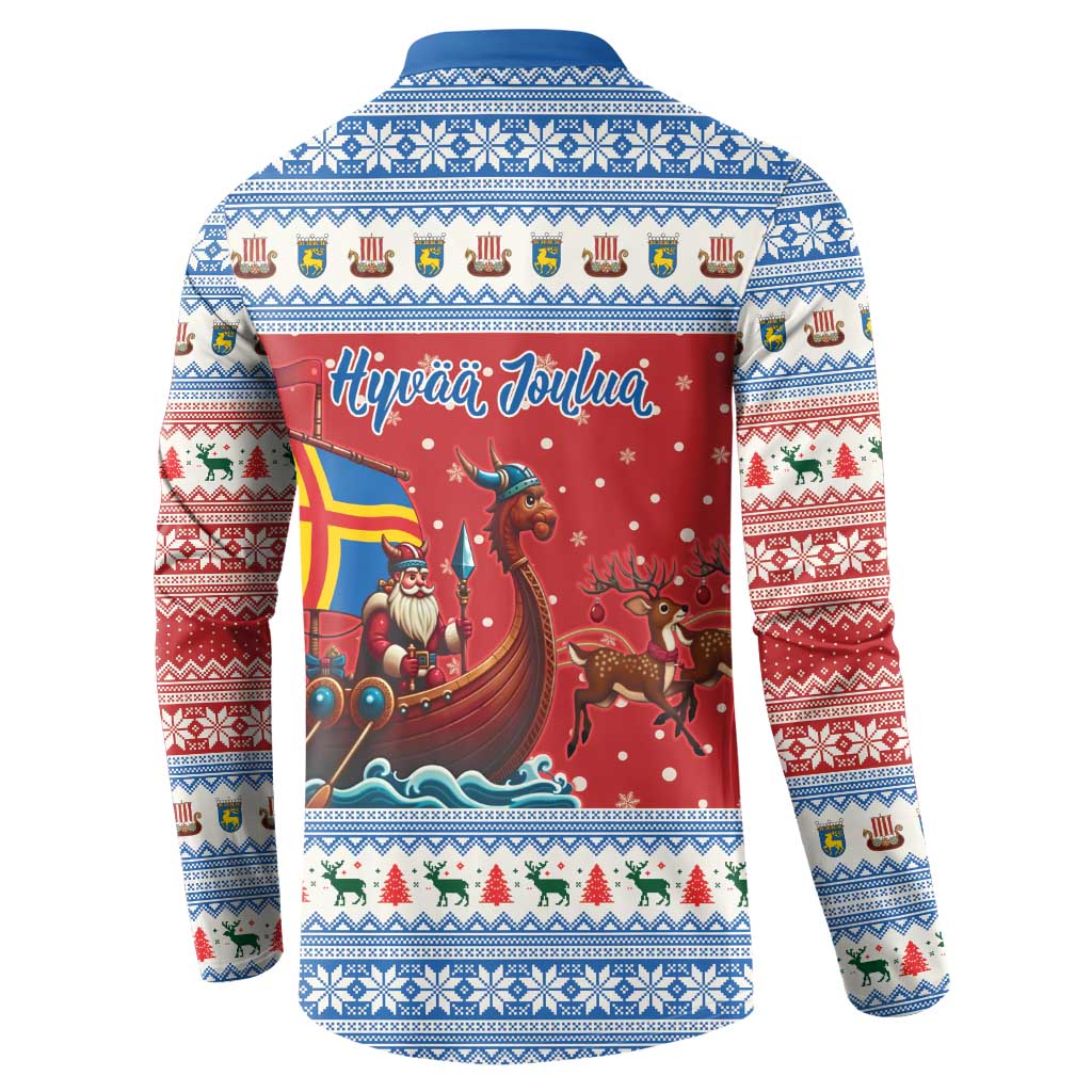 Aland Viking Santa Christmas Button Sweatshirt Funny Reindeer Norse Xmas - Wonder Print Shop