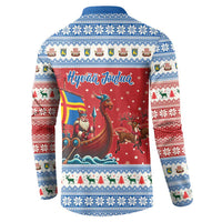 Aland Viking Santa Christmas Button Sweatshirt Funny Reindeer Norse Xmas - Wonder Print Shop