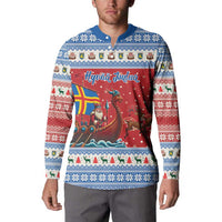 Aland Viking Santa Christmas Button Sweatshirt Funny Reindeer Norse Xmas - Wonder Print Shop