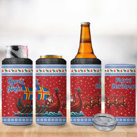 Aland Viking Santa Christmas 4 in 1 Can Cooler Tumbler Funny Reindeer Norse Xmas - Wonder Print Shop