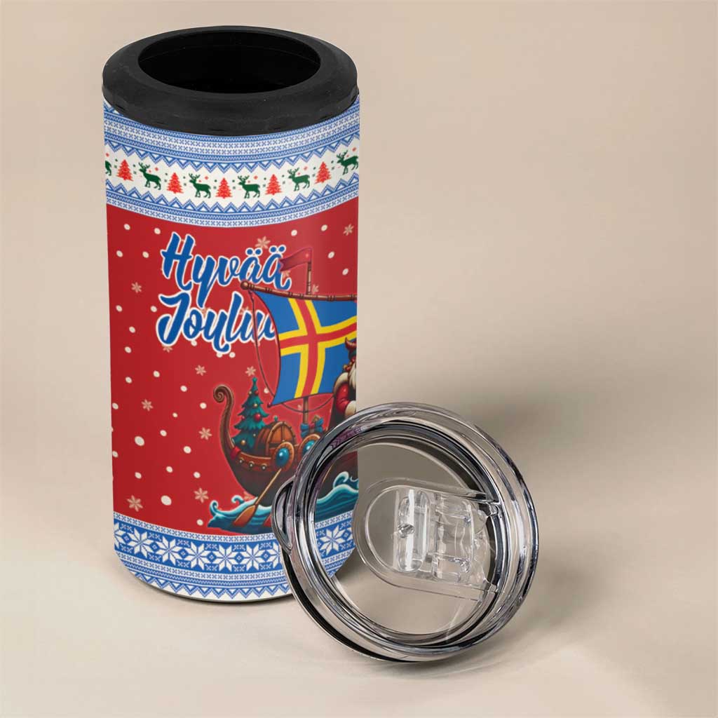 Aland Viking Santa Christmas 4 in 1 Can Cooler Tumbler Funny Reindeer Norse Xmas - Wonder Print Shop