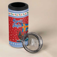 Aland Viking Santa Christmas 4 in 1 Can Cooler Tumbler Funny Reindeer Norse Xmas - Wonder Print Shop