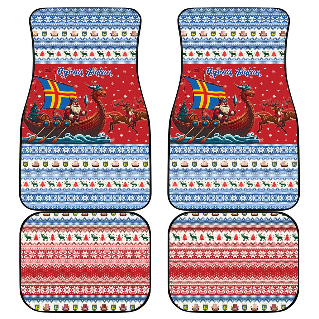 Aland Viking Santa Christmas Car Mats Funny Reindeer Norse Xmas - Wonder Print Shop