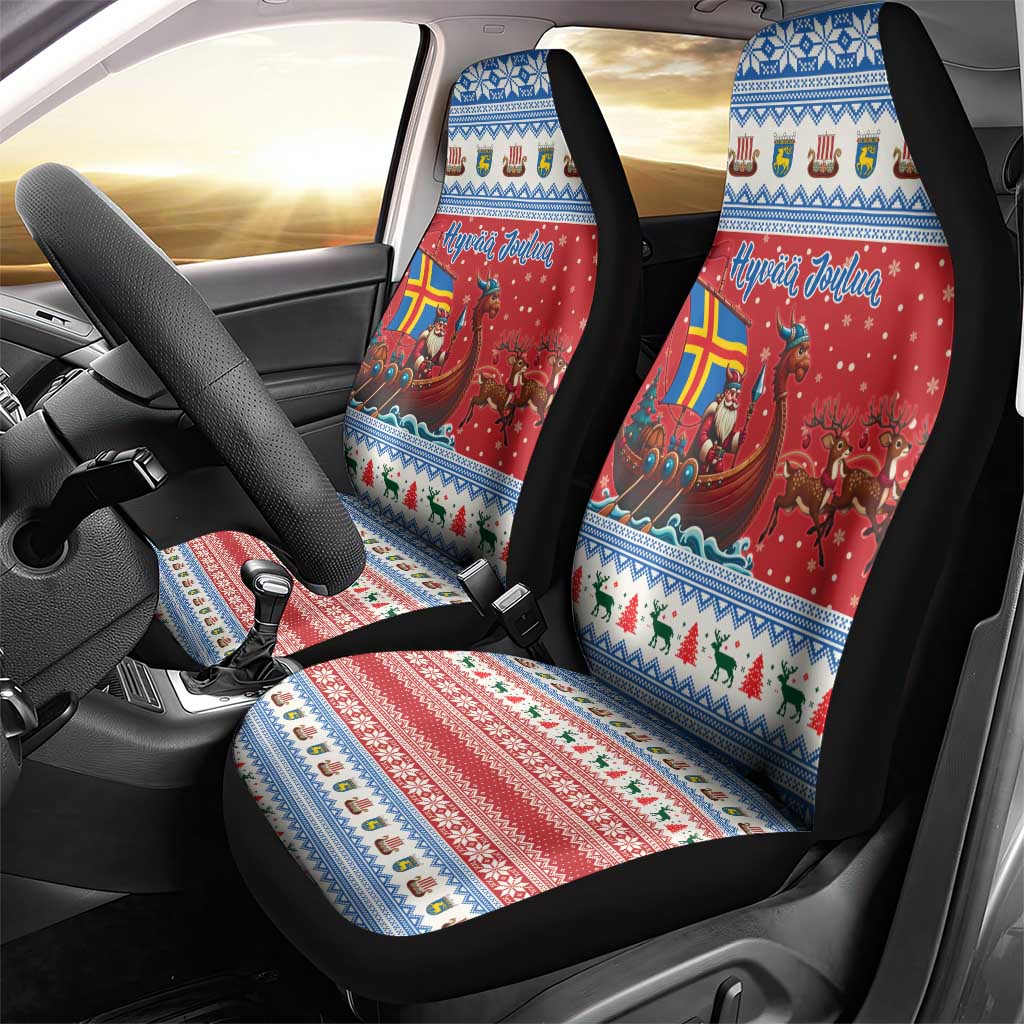 Aland Viking Santa Christmas Car Seat Cover Funny Reindeer Norse Xmas - Wonder Print Shop