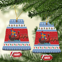 Aland Viking Santa Christmas Ceramic Ornament Funny Reindeer Norse Xmas - Wonder Print Shop