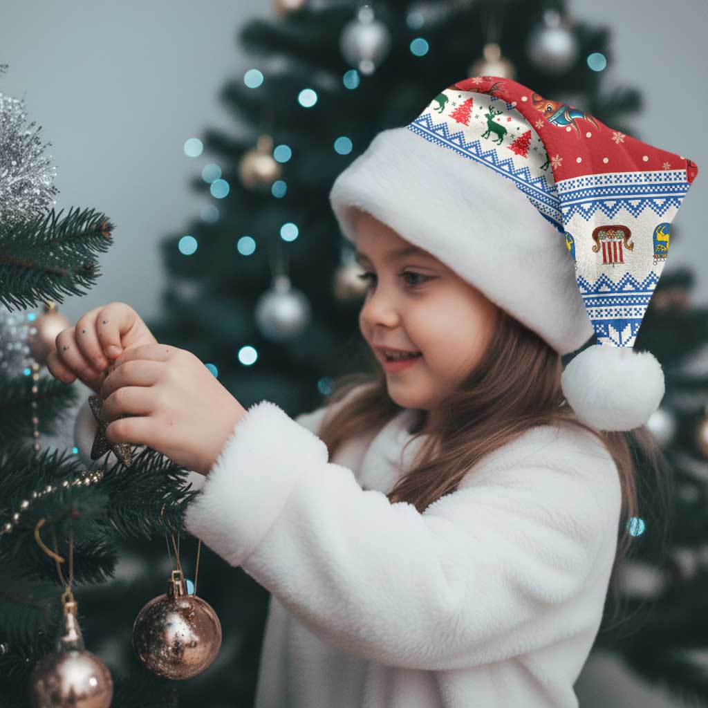 Aland Viking Santa Christmas Santa Hat Funny Reindeer Norse Xmas - Wonder Print Shop