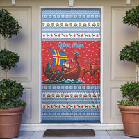 Aland Viking Santa Christmas Door Cover Funny Reindeer Norse Xmas - Wonder Print Shop