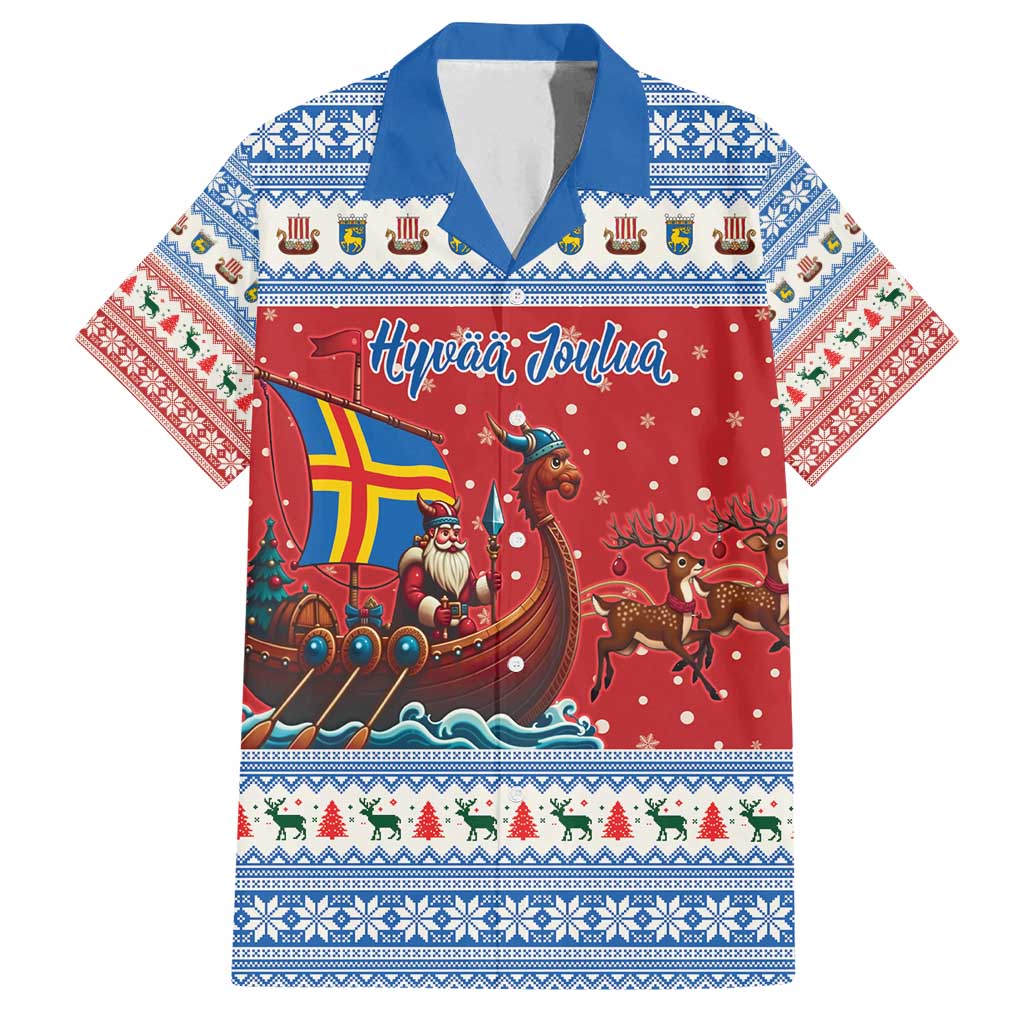 Aland Viking Santa Christmas Family Matching Long Sleeve Bodycon Dress and Hawaiian Shirt Funny Reindeer Norse Xmas - Wonder Print Shop