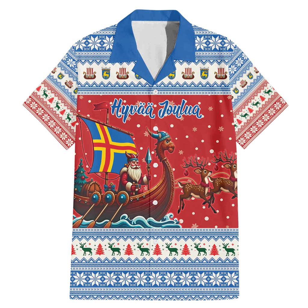 Aland Viking Santa Christmas Family Matching Mermaid Dress and Hawaiian Shirt Funny Reindeer Norse Xmas - Wonder Print Shop